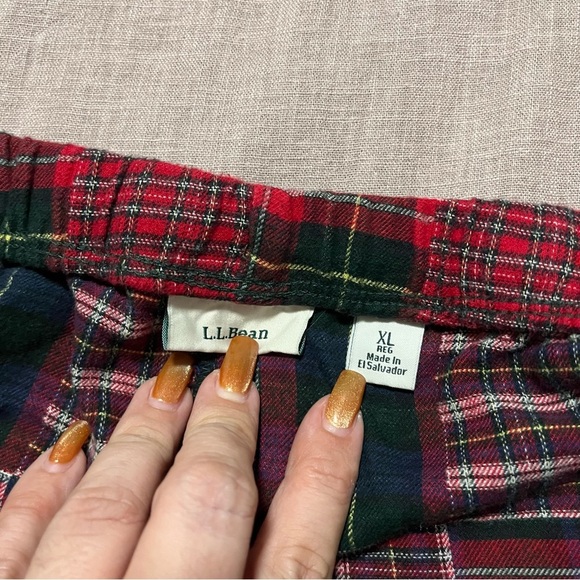 L.L. Bean Very Thick Patchwork Plaid Pants 100% Cotton Over Size XL Traditional - Picture 5 of 9